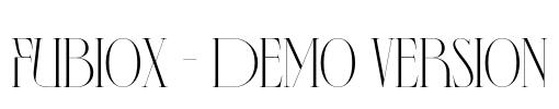 Fubiox - Demo Version Font Image