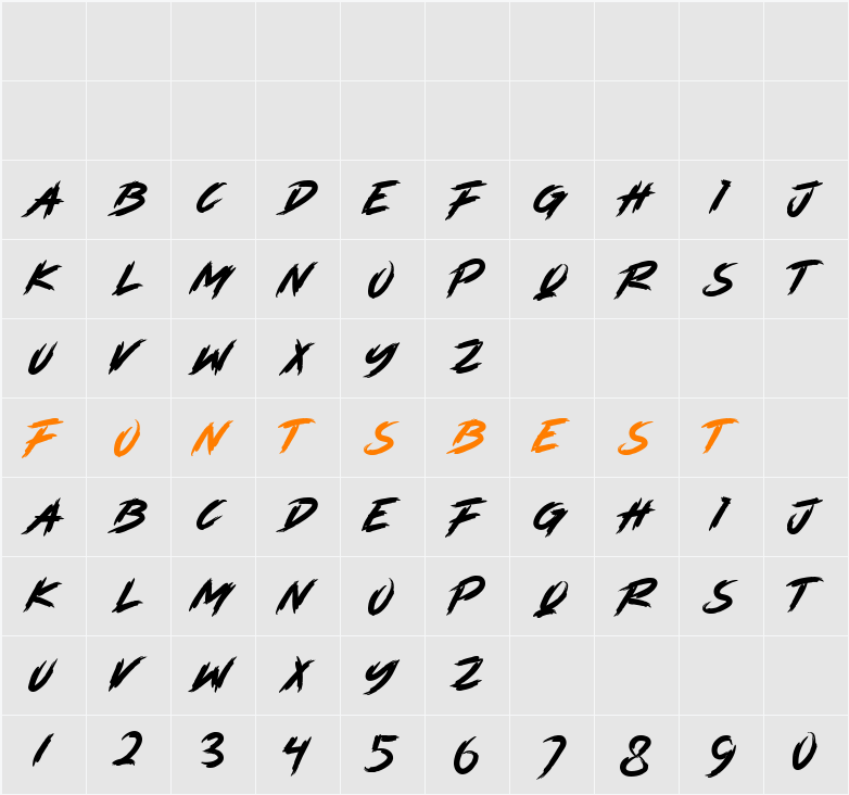ALTERBREAK Character Map
