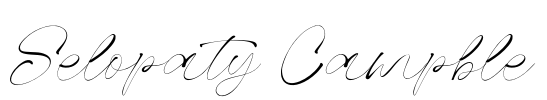 Selopaty Campble Font Image