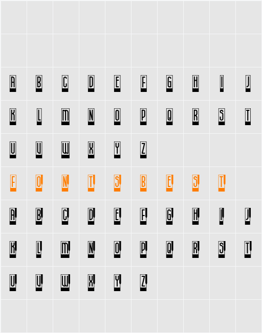 Piano Letters Character Map