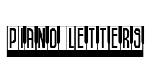 Piano Letters Font Image