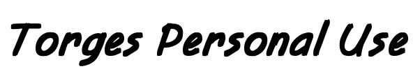 Torges Personal Use Font Image