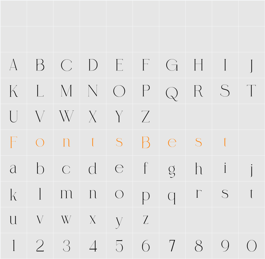 Coefficient DEMO Character Map