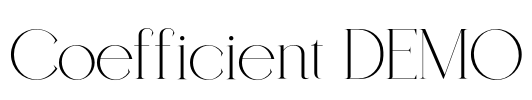 Coefficient DEMO Font Image