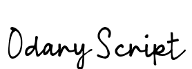 Odary Script Font Image