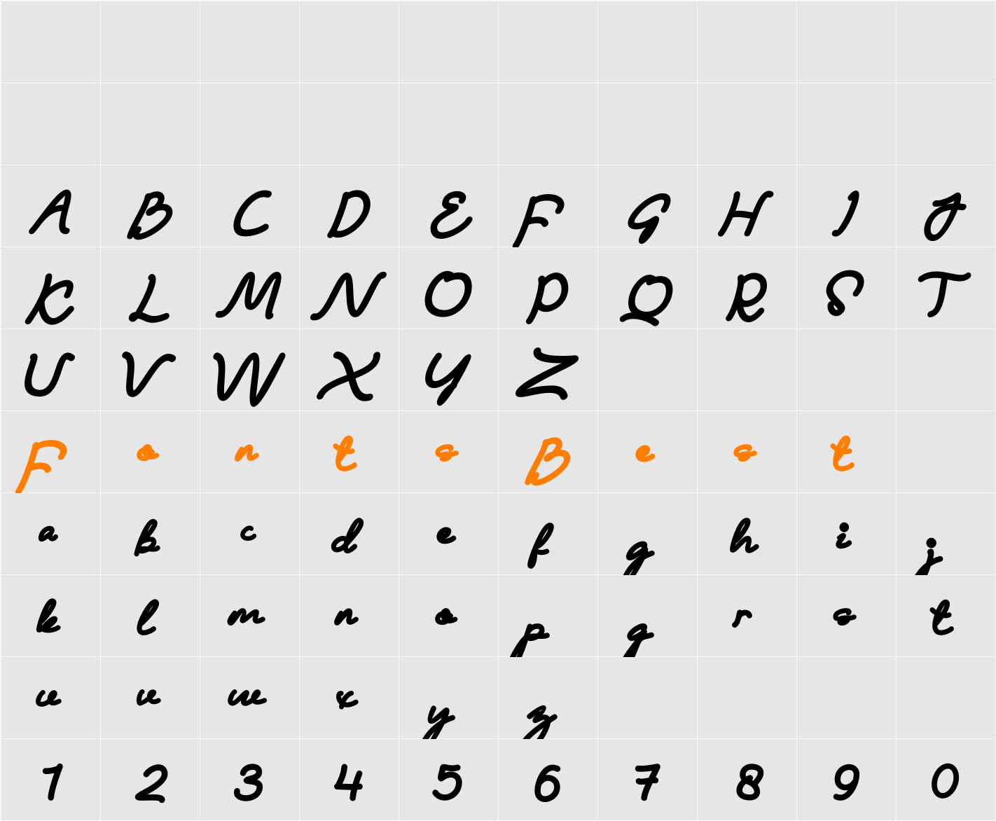 Leisya Girl Character Map