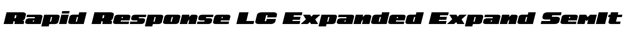 Rapid Response LC Expanded Expand SemIt Font Image