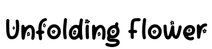 Unfolding Flower Font Image
