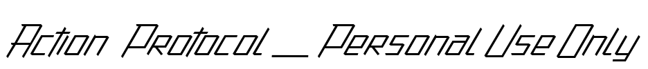 Action Protocol_PersonalUseOnly Font Image