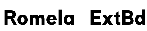 Romela  ExtBd Font Image
