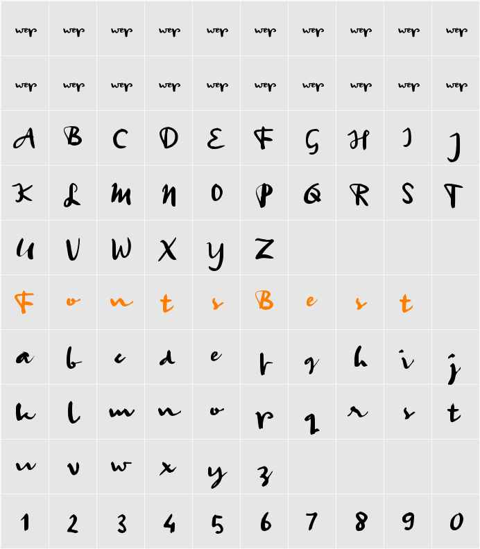 A Andai Kata Character Map