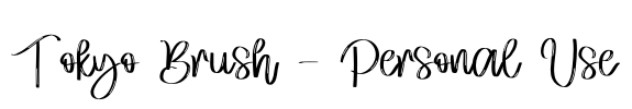 Tokyo Brush - Personal Use Font Image