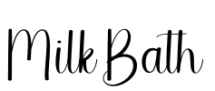 Milk Bath Font Image