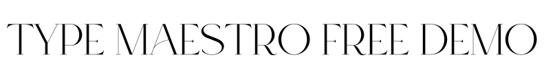 Type Maestro Free Demo Font Image