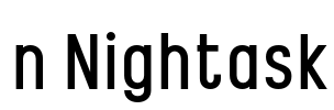 n Nightask Font Image