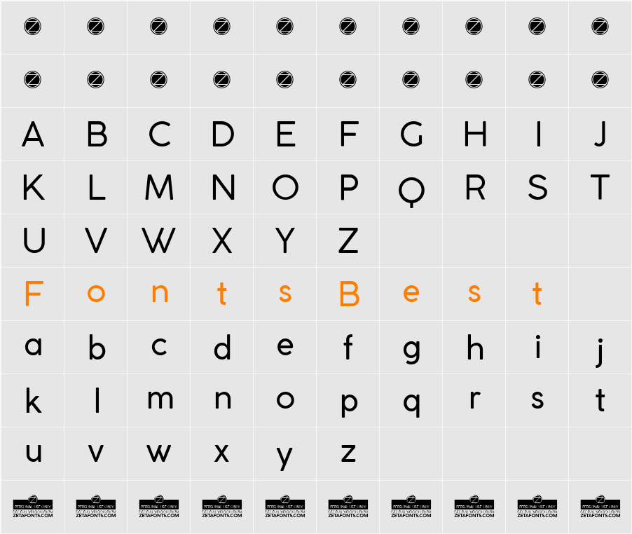 Coco Gothic Character Map