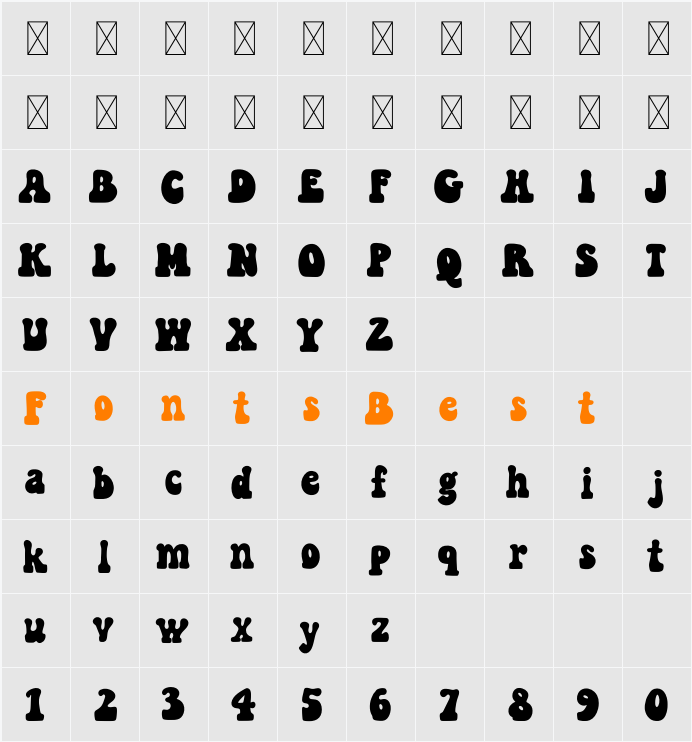KUBIQA Character Map