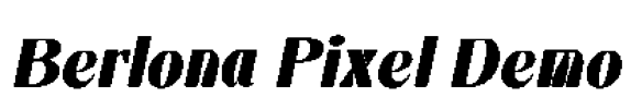 Berlona Pixel Demo Font Image