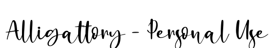 Alligattory - Personal Use Font Image