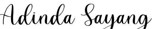 Adinda Sayang Font Image