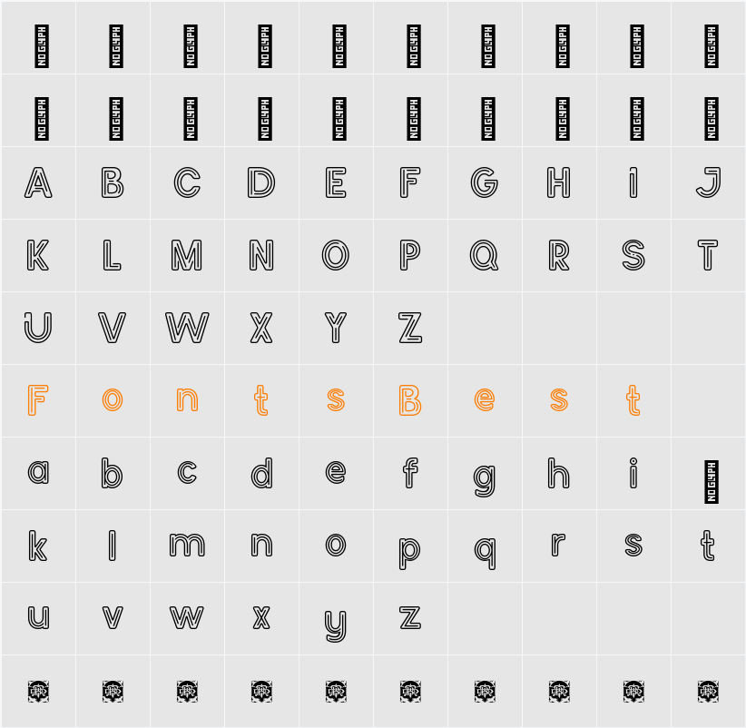 Neonlux Demo Character Map
