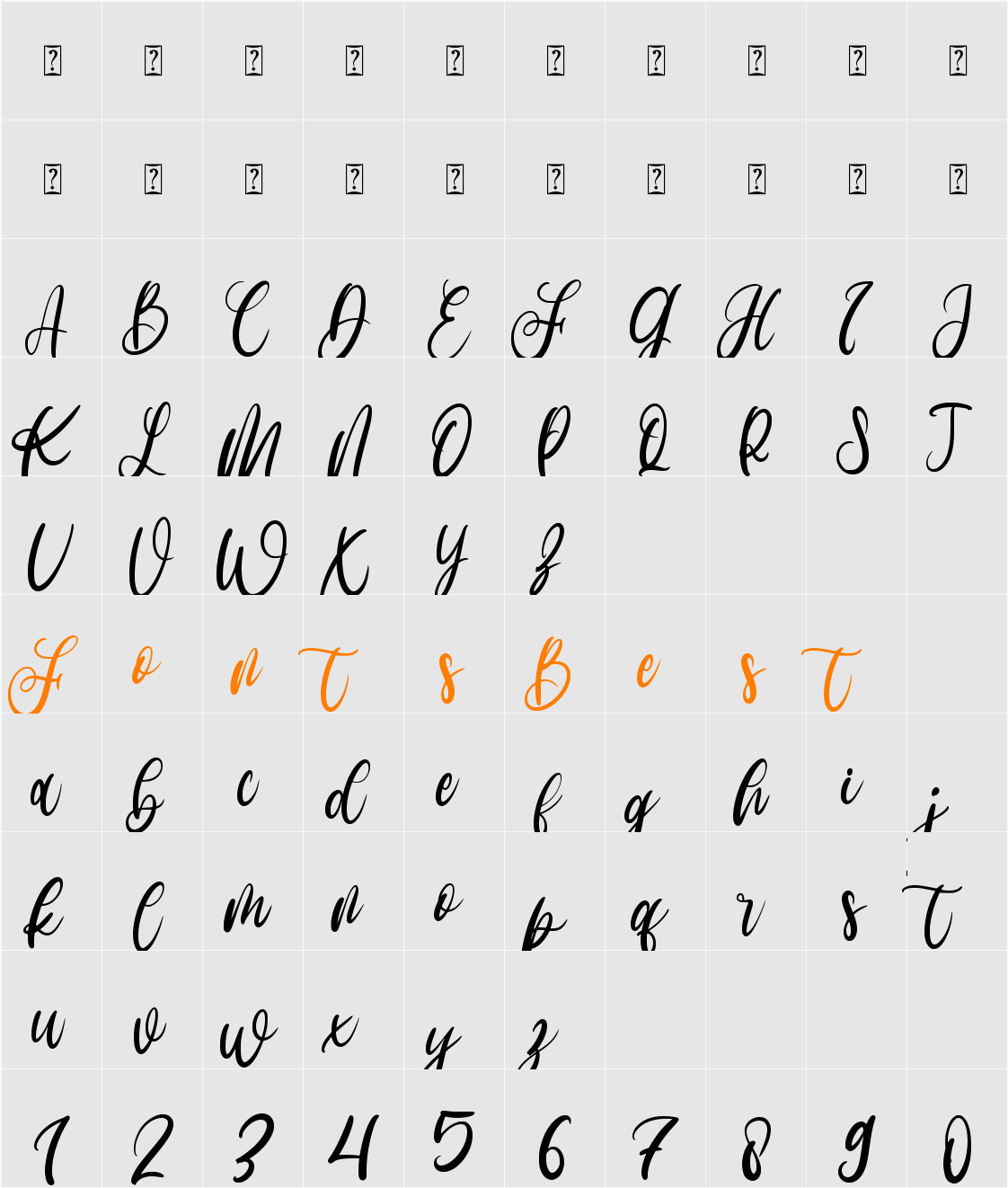 Xylophones Character Map