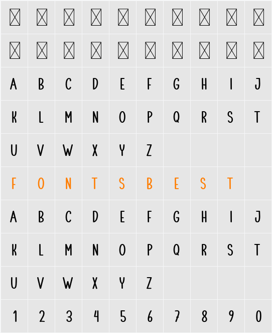 Hello June Character Map