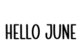 Hello June Font Image