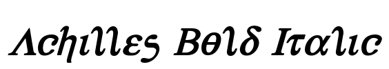 Achilles Bold Italic Font Image