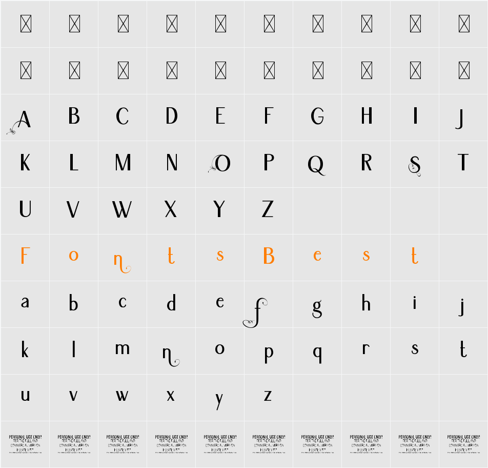 Sonatha Character Map