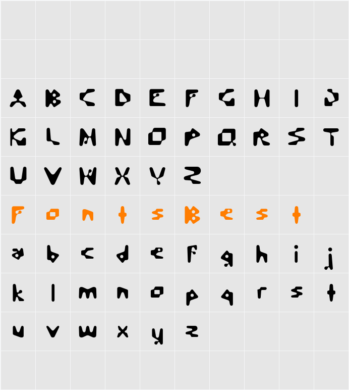 CS Weird Demo Character Map