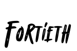 Fortieth Font Image