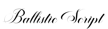 Ballistic Script Font Image