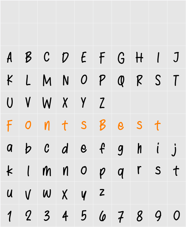 Duckname Character Map