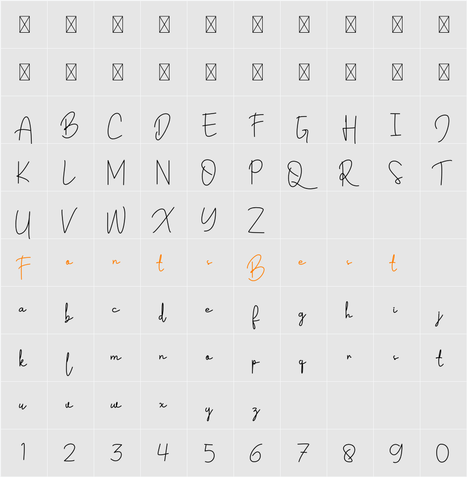 Alfath Signature Character Map