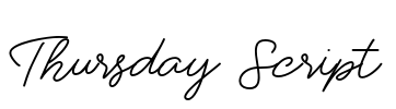 Thursday Script Font Image