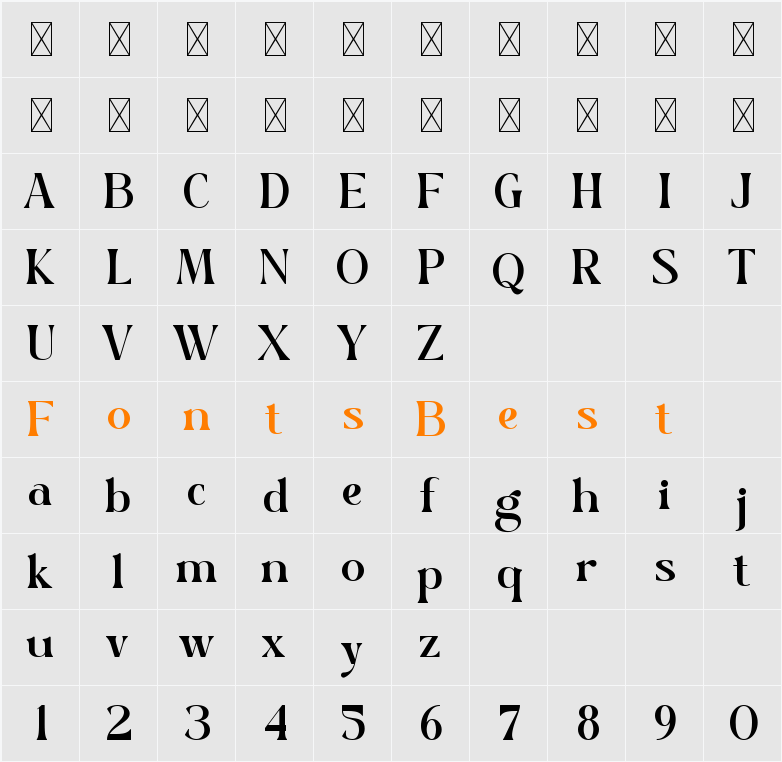 Chigero Character Map