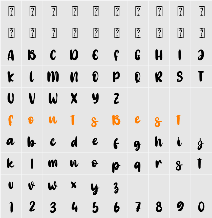 Amstello - Personal Use Character Map
