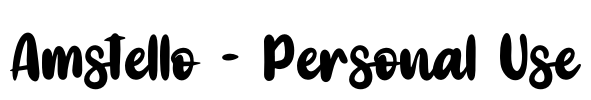 Amstello - Personal Use Font Image