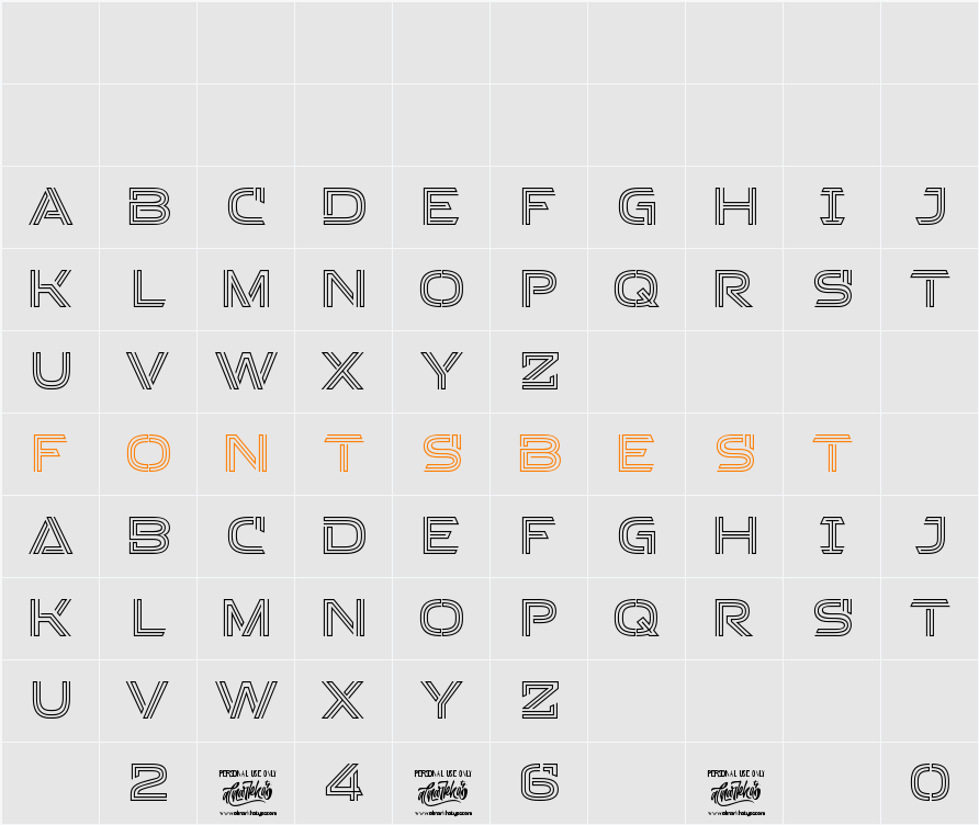 Stacker Character Map