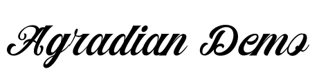 Agradian Demo Font Image