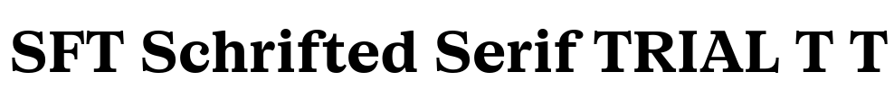 SFT Schrifted Serif TRIAL T T Font Image