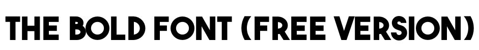 THE BOLD FONT (FREE VERSION)