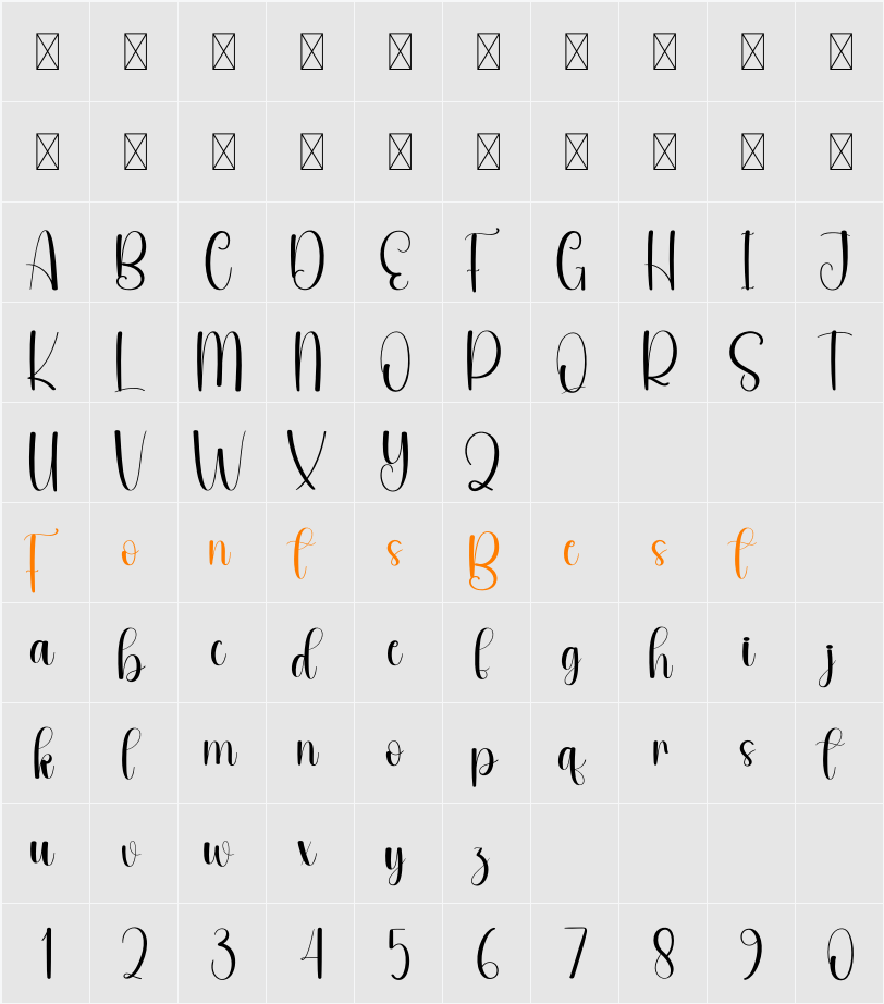 Spring Sunday Character Map