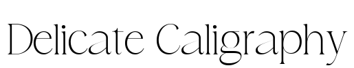 Delicate Caligraphy Font Image