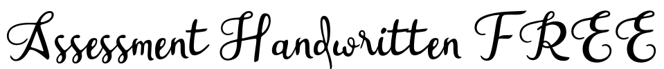 Assessment Handwritten FREE