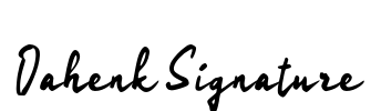Oahenk Signature Font Image