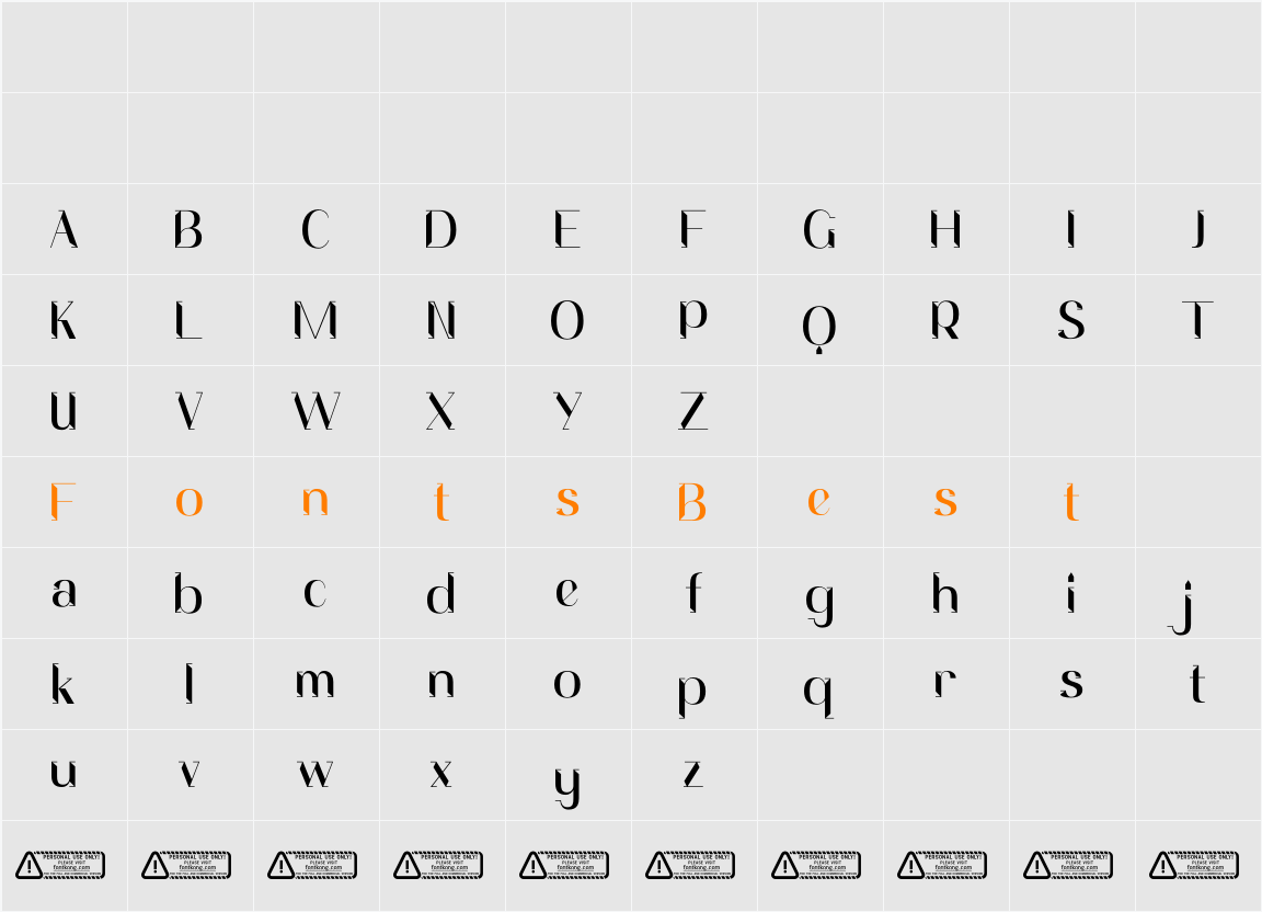 Flowza PERSONAL USE ONLY! Character Map