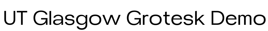 UT Glasgow Grotesk Demo Font Image