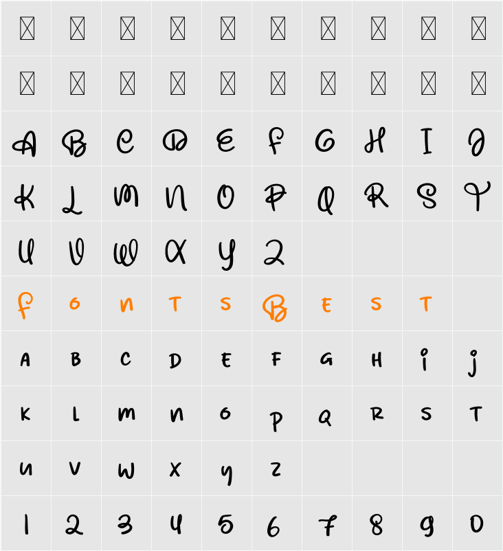 The Wonder Character Map